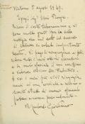 Autograph Letter signed to Silvio Piergili, 1p  (Umberto,  composer,   1867-1945)   Autograph Letter