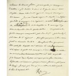 Letter signed "Nap" to the Duc de Feltre, Minister of War, 1p  ( Emperor of the French,   1769-1821)