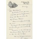 Autograph Letter signed "Lee & Marie" to Carl Haverlin, 1p  (Lee,  inventor  of the Audion vacuum