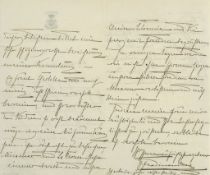 Autograph Letter signed to an unidentified baroness, 4pp  ( born   Ferdinand Maximilian Joseph,