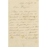 Autograph Letter signed to "Caro Origoni", 1p  (Giuseppe,  Italian general and politician  , 1807-