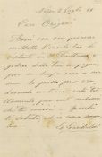 Autograph Letter signed to "Caro Origoni", 1p  (Giuseppe,  Italian general and politician  , 1807-