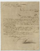 Letter signed to Carlos Alvear, 1p. in Spanish, 4to, Chuquisaca, [Bolivia]  (Antonio José de,