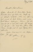 Autograph Letter signed "PK" to Marie von Sinner, 1p  (Paul,  painter,   1879-1940)   Autograph