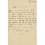 Autograph Letter signed "PK" to Marie von Sinner, 1p  (Paul,  painter,   1879-1940)   Autograph