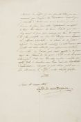 Letter signed to L«be de Montesquiou, 1p  ( King of France,   1755-1824)   Letter signed to L«be