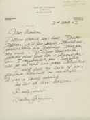 Autograph Letter signed to Samuel Elison Morison, 1p., sm  (Walter,  architect and founder of the