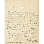 Letter signed to Camille Pleyel, of Pleyel & Co  (Gioachino Antonio,  composer,   1792-1868)