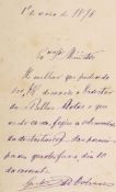 4 Autograph Letters to various recipients, 8pp  (Gaston,  Comté D'Eu, French prince and military