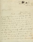 Letter signed to John Scott, Lord Eldon as Lord Chancellor, 1½pp., sm  (William,  prime