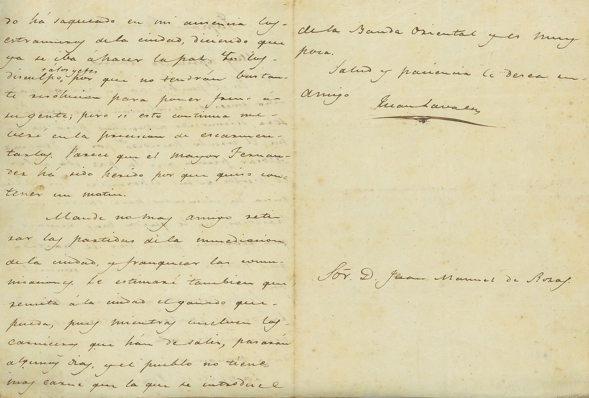 Letter signed to Carlos Alvear, 1p. in Spanish, 4to, Chuquisaca, [Bolivia]  (Antonio José de, - Image 2 of 3