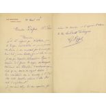 Autograph Letter signed to "Monsieur", 2pp  (Gustave,  civil engineer and architect,   1832-