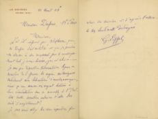 Autograph Letter signed to "Monsieur", 2pp  (Gustave,  civil engineer and architect,   1832-