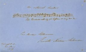 Air national Suédois… pour Monsieur Silbermann, autograph music and signature  (Henriette,