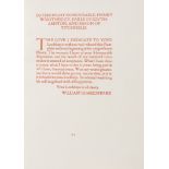 Shakespeare (William) - Lucrece,  one of 175 copies on paper, printed in red and black, original