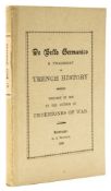Blunden (Edmund) - De Bello Germanico, a Fragment of Trench History,  first edition,     one of