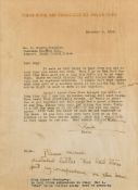 Hemingway (Ernest) - Typed letter signed as 'Ernie',  1p. on Finca Vigia headed paper, December 4,