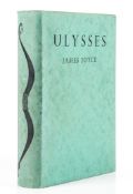 Joyce (James) - Ulysses,  first English trade edition  ,   full-page card printed in gilt on green