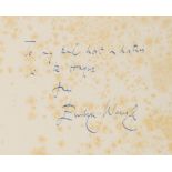 Waugh (Evelyn) - Helena,  one of 50 large paper copies, signed presentation inscription "To my