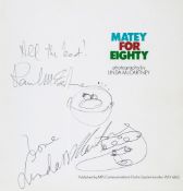 McCartney (Paul & Linda).- - Matey for Eighty,  signed presentation copy from Paul  &  Linda