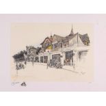 Aldin (Cecil Charles Windsor) - Three views of Le Touquet,  colour lithographs on wove paper, each