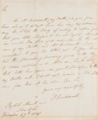 Autograph Letter signed to Bernard Barton of Woodbridge, Suffolk, 1p  (Dorothy,  writer, sister of