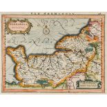 A mixed group of small and miniature maps of Normandy and Britanny, by or after Ortelius, Bertius,
