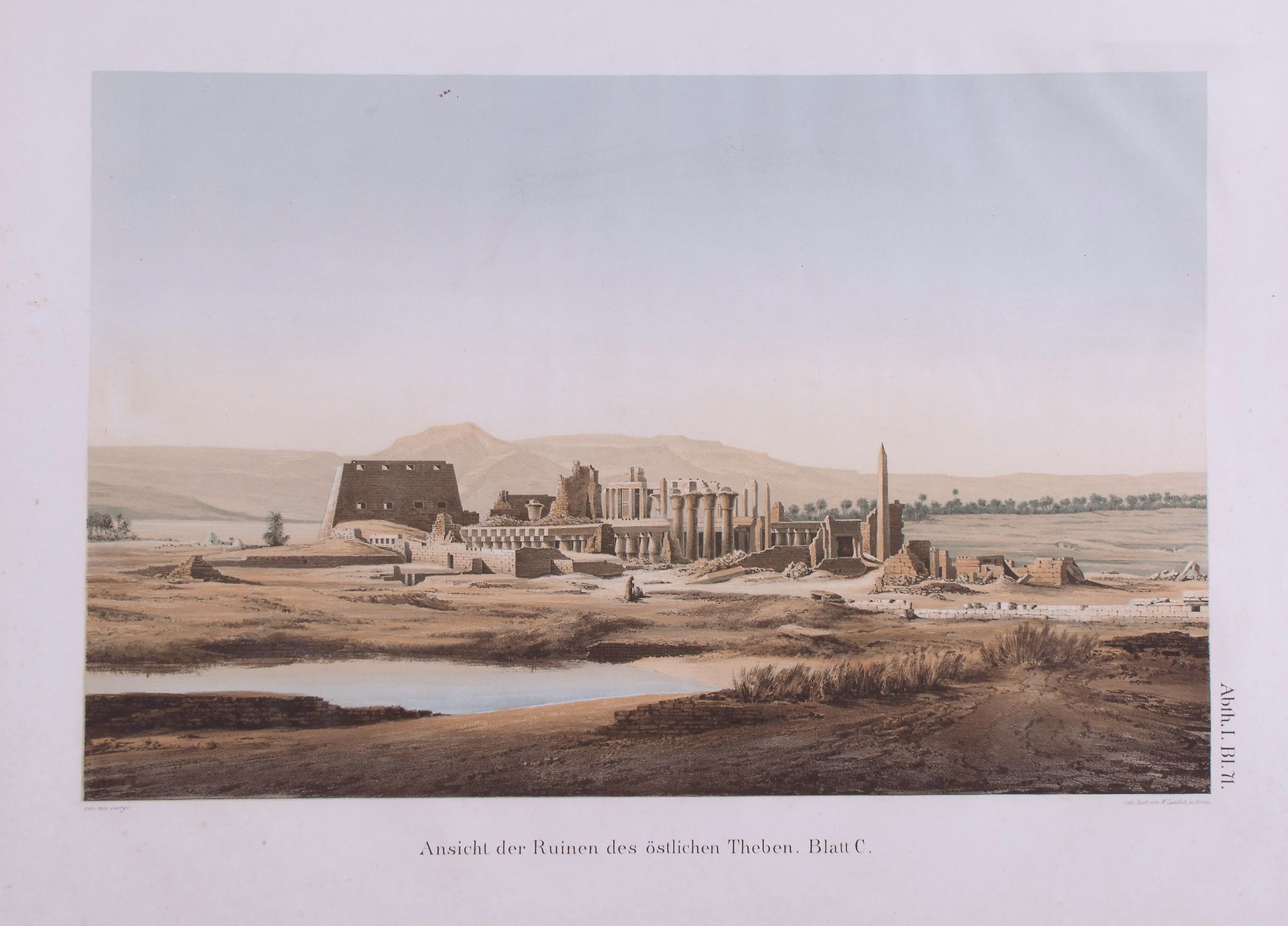 A mixed group of prints of Egypt, views of classical and modern Egypt, temple ruins, street scenes