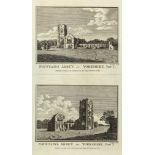 Eastgate (John) - Fountains Abbey two views on one sheet,   engraving, 350 x 210 mm. (13 3/4 x 8 1/4