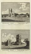 Eastgate (John) - Fountains Abbey two views on one sheet,   engraving, 350 x 210 mm. (13 3/4 x 8 1/4
