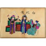 Tchou-Kia-Kien. - Le Théatre Chinois,  number 46 of 500 copies, plate of musical instruments, hand-