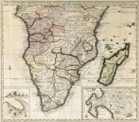 Visscher (Nicolaes) - Carte de l'Afrique Meridionale, ou Pays entre la ligne & Le Cap de Bonne