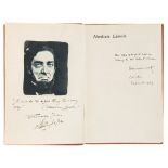 Drinkwater (John) - Abraham Lincoln, A Play,   first edition, signed and inscribed by the author