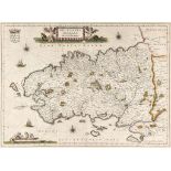 Blaeu (Willem) - Normandia Ducatus; Britannia Ducatus, 2 regional maps of Normandy and Britanny,