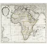 De l'Isle (Guillaume) - Carte d’Afrique, the continent of Africa, with the coast of Brazil, southern