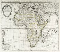 De l'Isle (Guillaume) - Carte d’Afrique, the continent of Africa, with the coast of Brazil, southern