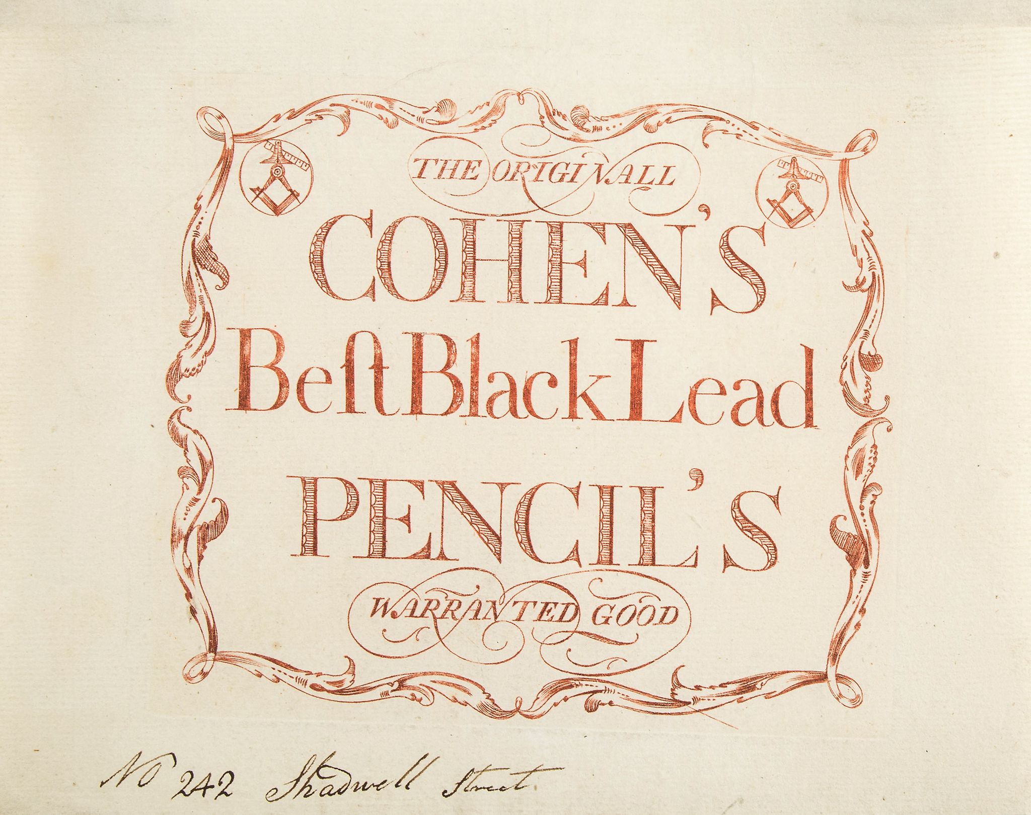 Cohen The Originall Cohen's Best Black Lead Pencil's Warranted Good  Cohen (Solomon,  pencil-