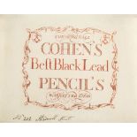 Cohen The Originall Cohen's Best Black Lead Pencil's Warranted Good  Cohen (Solomon,  pencil-