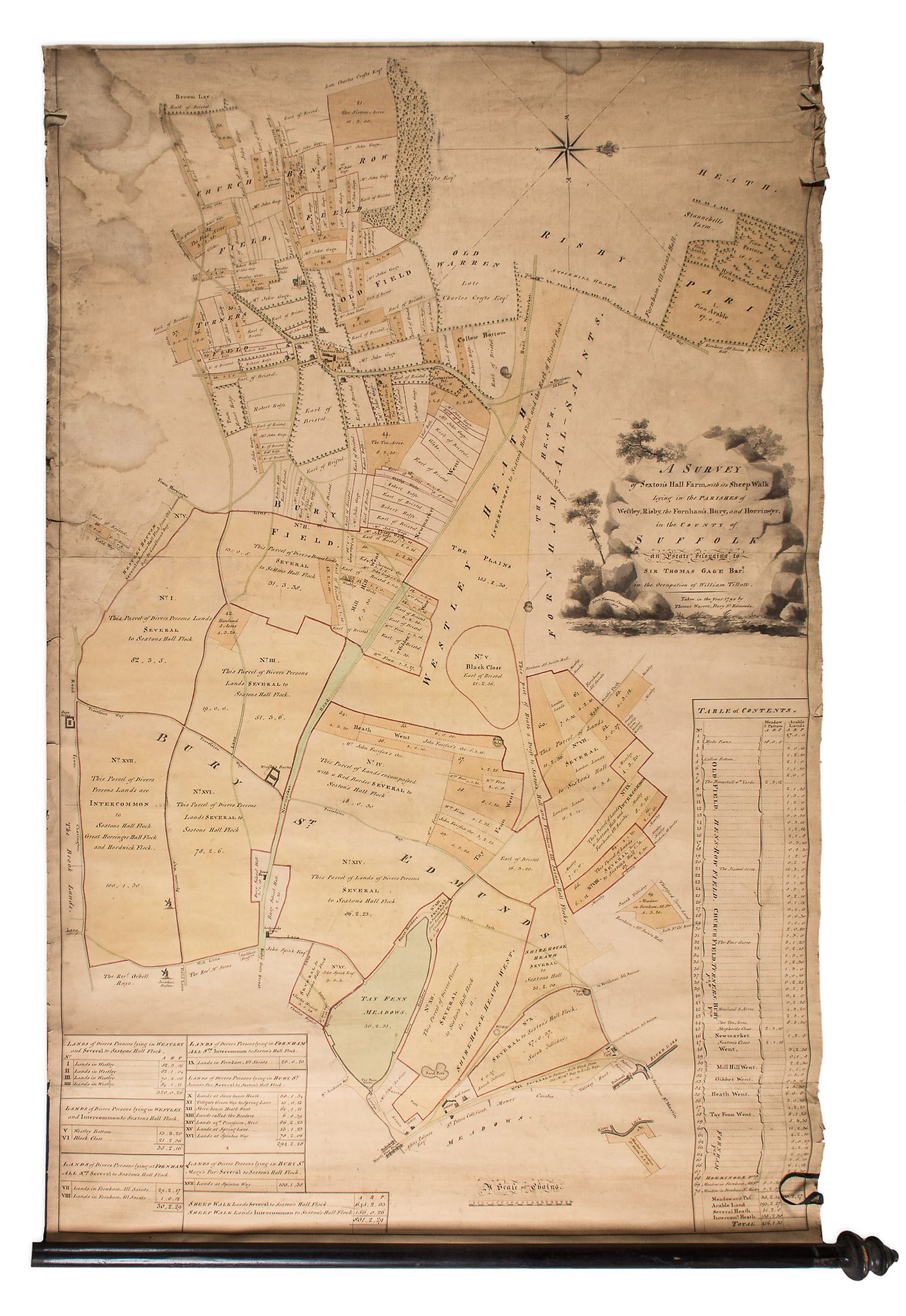 Warren A Survey of Sexton's Hall Farm, with its Sheep Walk Lying in the...  Warren (Thomas,