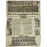 The Gas & Lamp-Lighter's Poem, 6 woodcuts, folds, a few ink stains  The Gas  &  Lamp-Lighter's Poem,