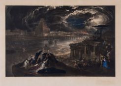Martin (John, 1789-1854), After. - The Fall of Babylon  etching and aquatint with roulette work,