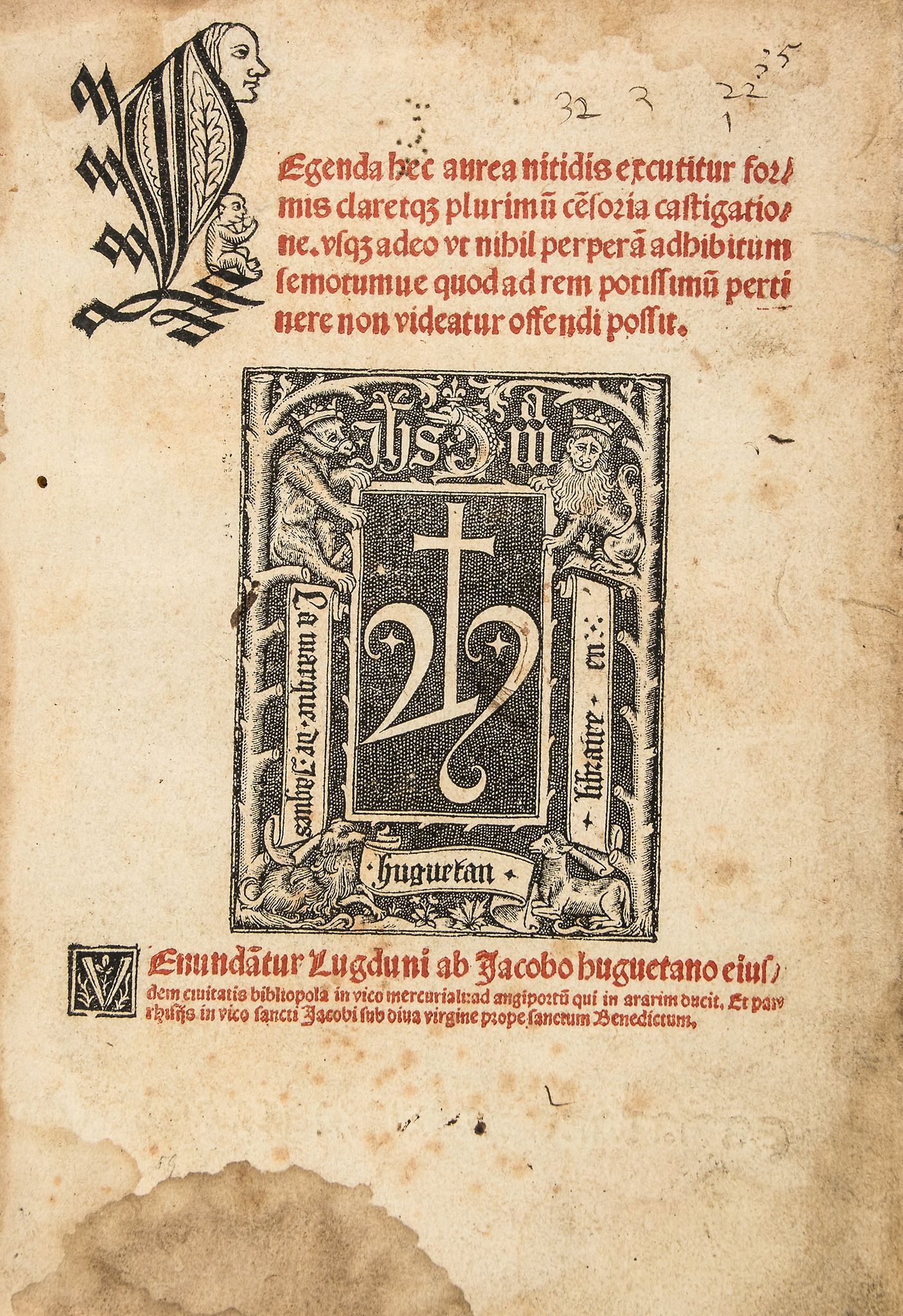 Voragine (Jacobus de) - [Legenda aurea],  The Chatsworth copy ,  with bookplate and Devonshire