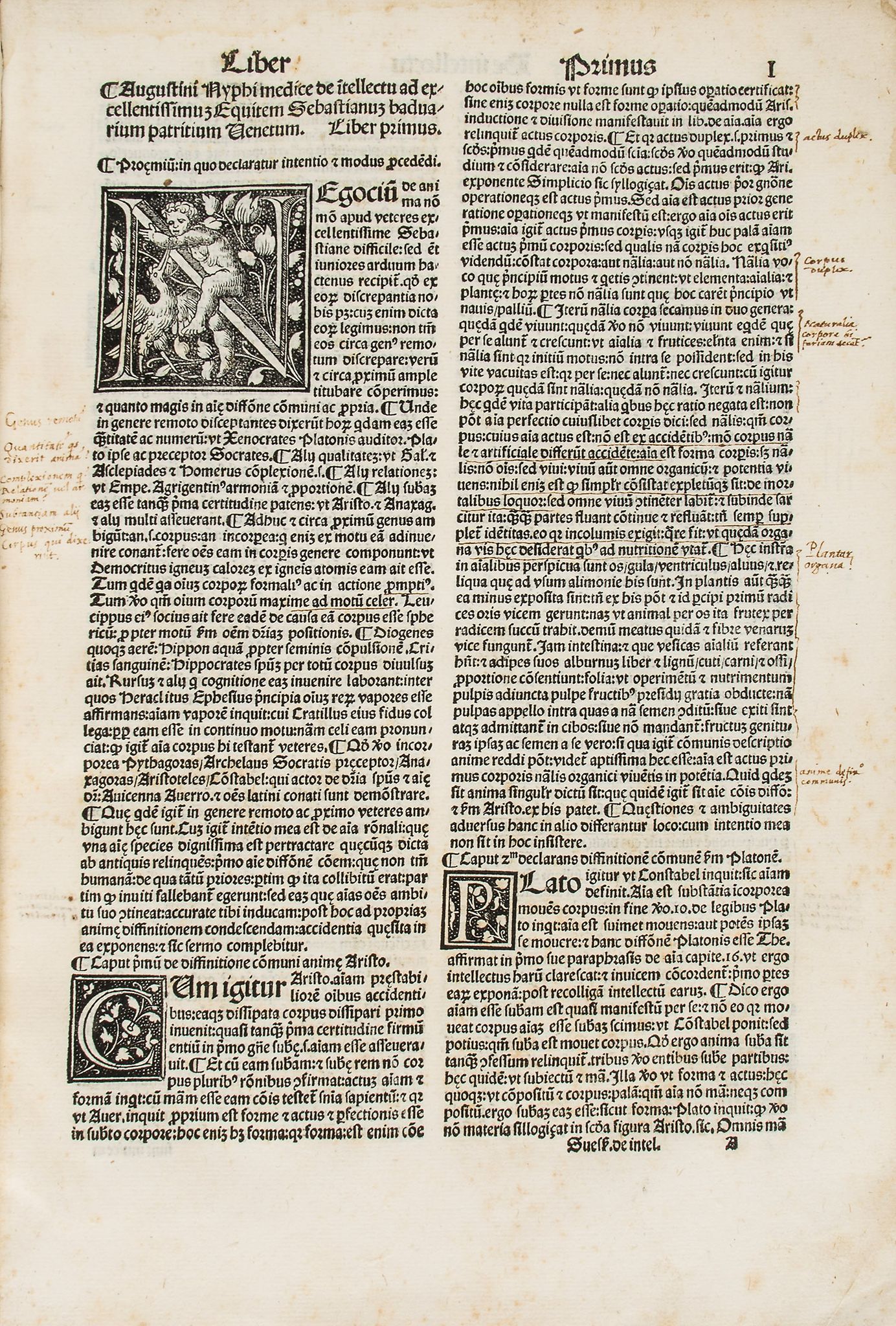 Aristotle.- Niphus (Eutychius Augustinus) - De intellectu libri sex. Eiusdem De demonibus libri