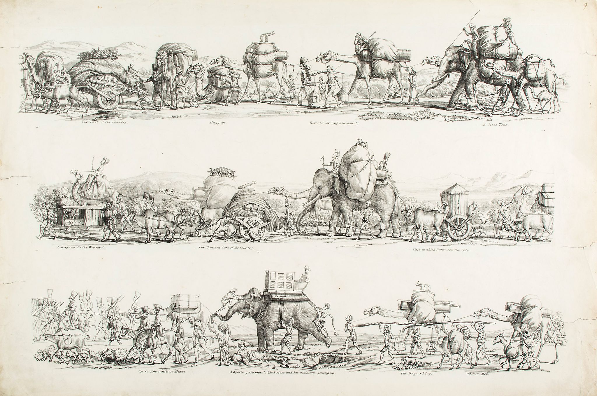 ] Bengal Troops on the line of March . A Sketch by an Officer in that Army  ( Capt.   William