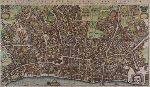 Ogilby (John) - A Large and Accurate map of the City of London,  facsimile reproduction of 1677