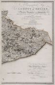 Gardner (W) and T Yeakell - A Topographical Map of the County of Sussex,  large engraved map with