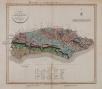 Smith (W.,mineral suveyor) - Geological map of Sussex, title above, addiontal title cartouche, 'A