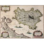 Italy.- Blaeu (Johannes) - Ischia Isola, olim Aenaria the Island of Ischia with the Peninsula of