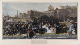 Frith (William Powell) after - Life at the Sea-Side, Ramsgate,  engraving with hand-colouring by C.