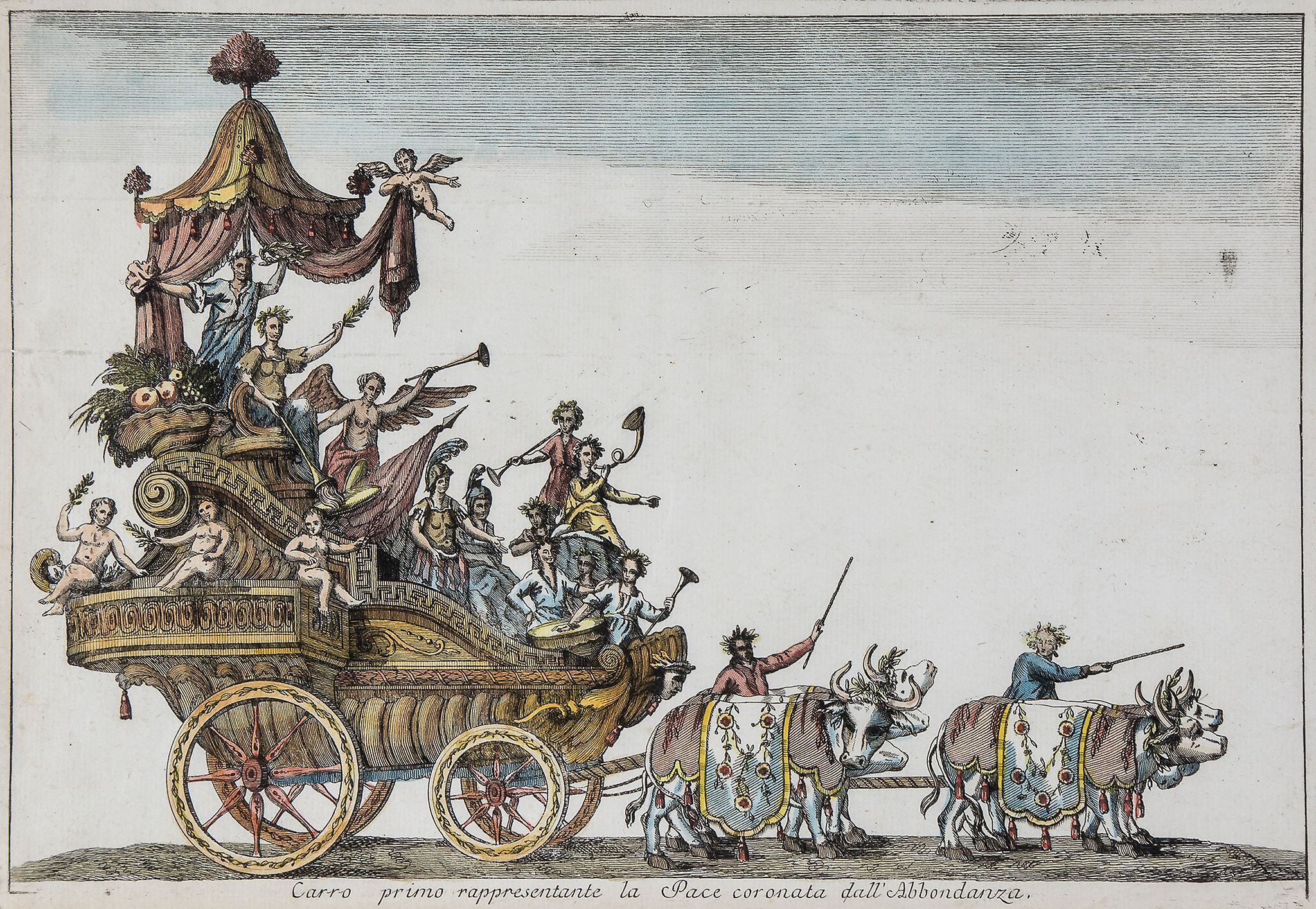 Fossati (Giorgio and Domenico) - A group of 4 plates of triumphal carriages, from the set of 5 - Image 4 of 4